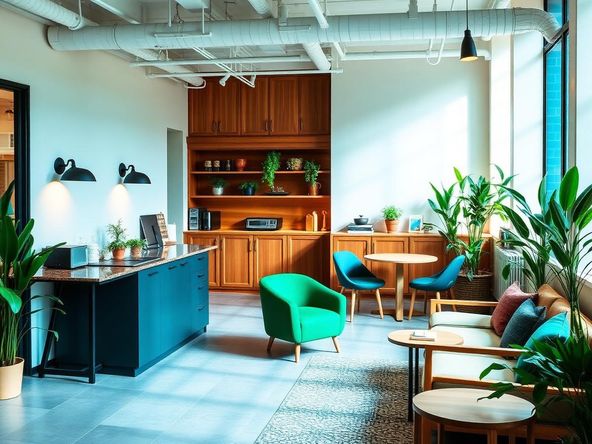 Kitchen and coffee lounge